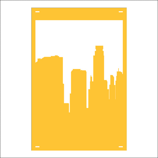 M126 City Skyline - Metal Pole Banner