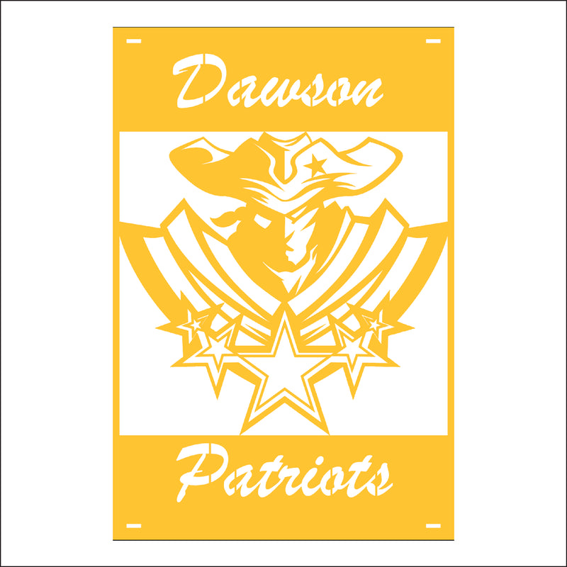 Load image into Gallery viewer, M129 Mascot Patriots - Metal Pole Banner
