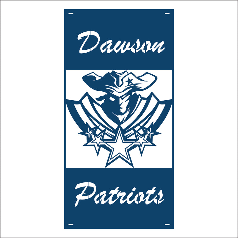 Load image into Gallery viewer, M129 Mascot Patriots - Metal Pole Banner
