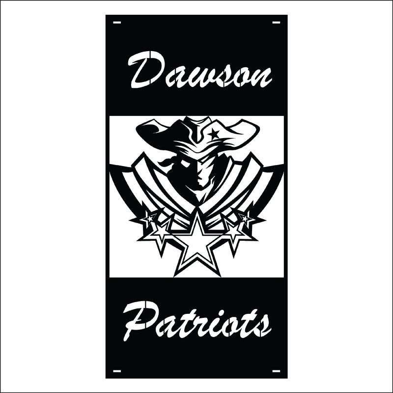 Load image into Gallery viewer, M129 Mascot Patriots - Metal Pole Banner
