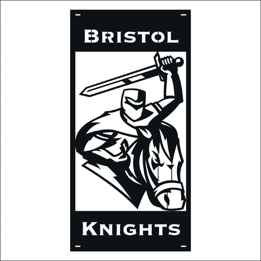 M130 Mascot Knights - Metal Pole Banner