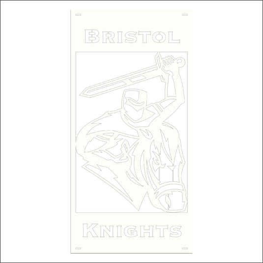 M130 Mascot Knights - Metal Pole Banner