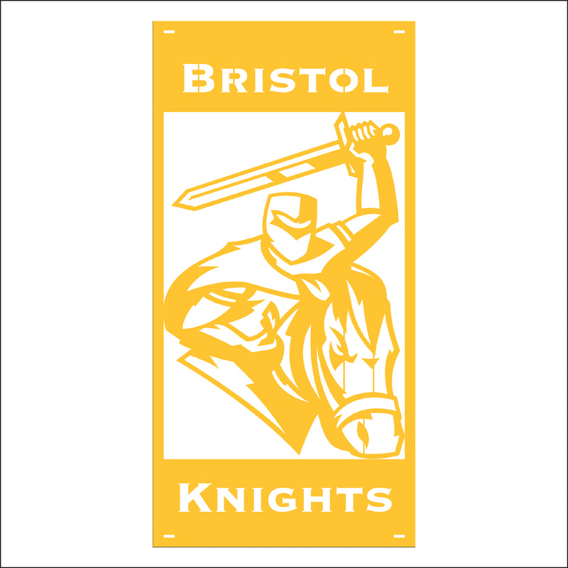 Load image into Gallery viewer, M130 Mascot Knights - Metal Pole Banner
