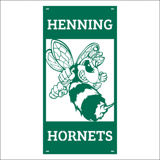 M131 Mascot Hornets - Metal Pole Banner