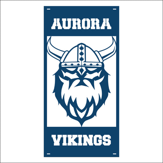 M132 Mascot Vikings - Metal Pole Banner