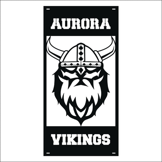 M132 Mascot Vikings - Metal Pole Banner