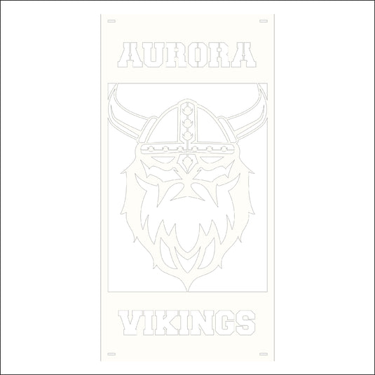 M132 Mascot Vikings - Metal Pole Banner