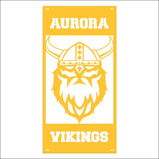 M132 Mascot Vikings - Metal Pole Banner