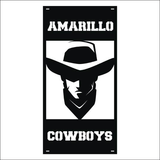 M133 Mascot Cowboys - Metal Pole Banner