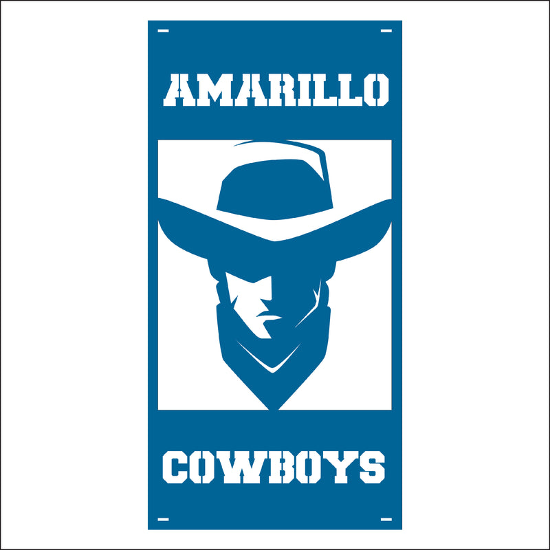 Load image into Gallery viewer, M133 Mascot Cowboys - Metal Pole Banner
