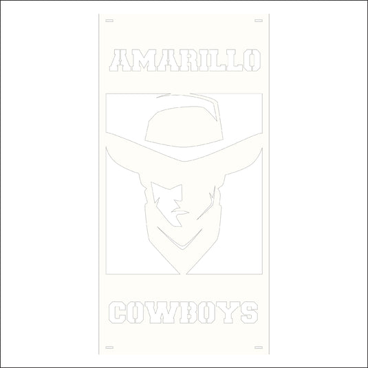 M133 Mascot Cowboys - Metal Pole Banner