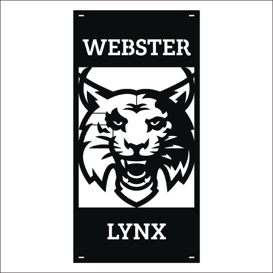 M134 Mascot Lynx - Metal Pole Banner