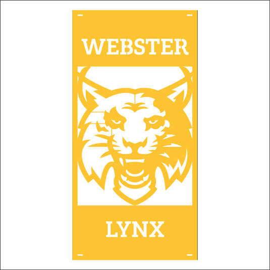 M134 Mascot Lynx - Metal Pole Banner