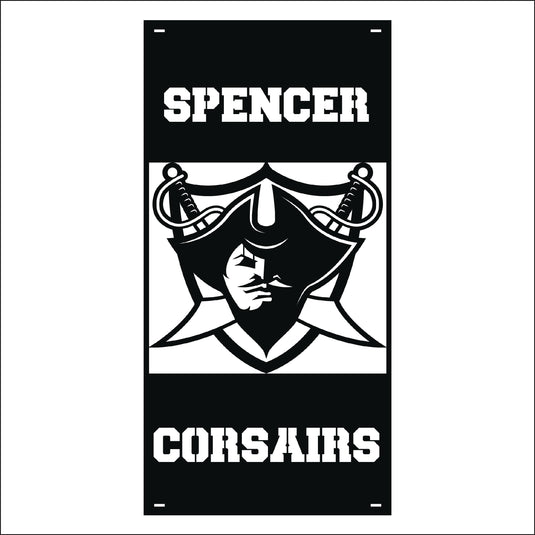 M135 Mascot Corsairs - Metal Pole Banner