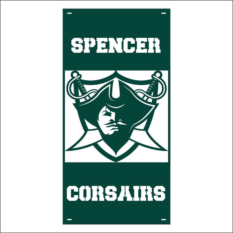 Load image into Gallery viewer, M135 Mascot Corsairs - Metal Pole Banner
