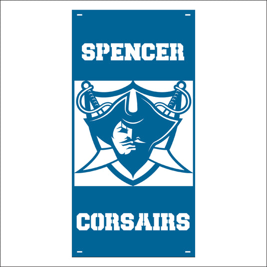 M135 Mascot Corsairs - Metal Pole Banner