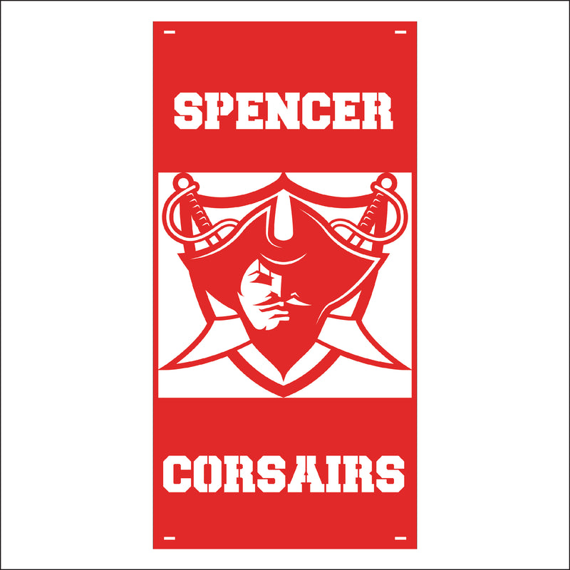 Load image into Gallery viewer, M135 Mascot Corsairs - Metal Pole Banner
