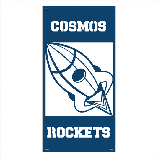 M138 Mascot Rockets - Metal Pole Banner