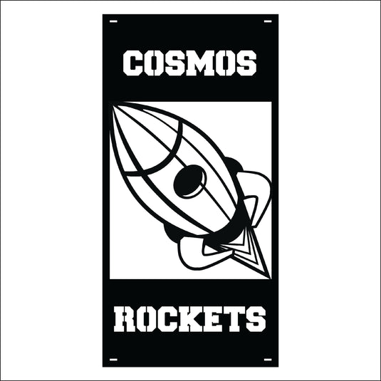 M138 Mascot Rockets - Metal Pole Banner