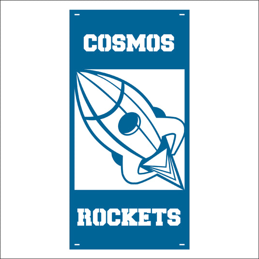 M138 Mascot Rockets - Metal Pole Banner