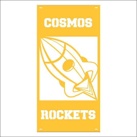 M138 Mascot Rockets - Metal Pole Banner