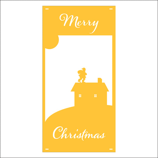 M139 Santa on the Rooftop - Metal Pole Banner