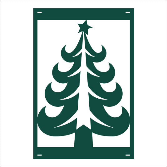 M140 Christmas Tree - Metal Pole Banner