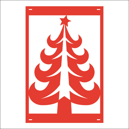 M140 Christmas Tree - Metal Pole Banner