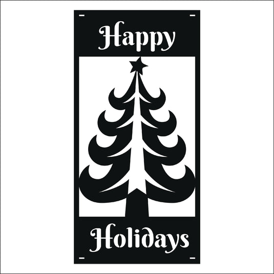 M140 Christmas Tree - Metal Pole Banner