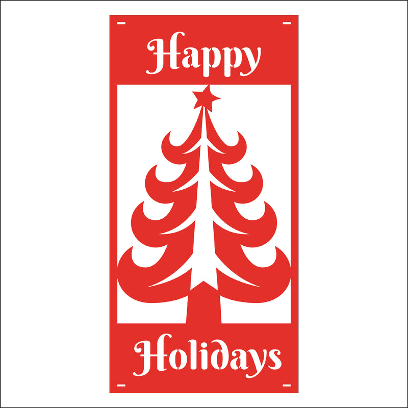 Load image into Gallery viewer, M140 Christmas Tree - Metal Pole Banner
