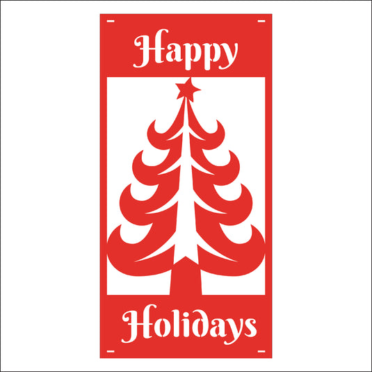 M140 Christmas Tree - Metal Pole Banner