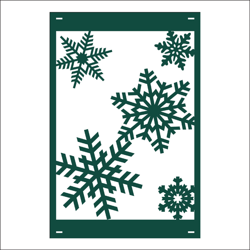 Load image into Gallery viewer, M141 Snowflakes - Metal Pole Banner
