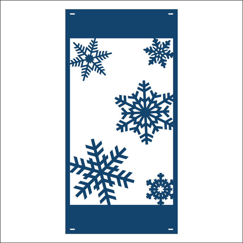 Load image into Gallery viewer, M141 Snowflakes - Metal Pole Banner
