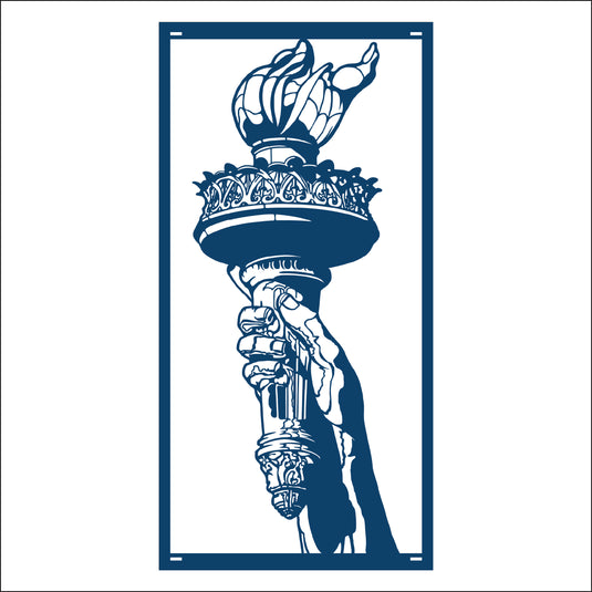 M148 Torch of Liberty - Metal Pole Banner