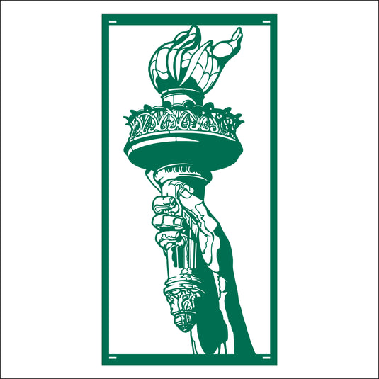 M148 Torch of Liberty - Metal Pole Banner