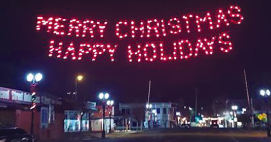 Merry Christmas Over the Street Christmas Decoration