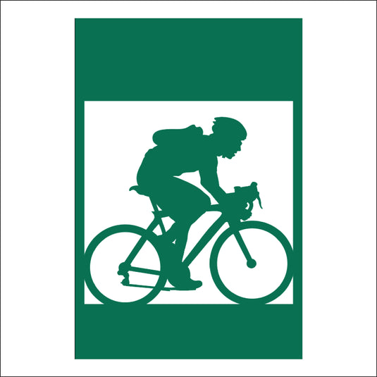 M100 Bicyclist - Metal Pole Banner