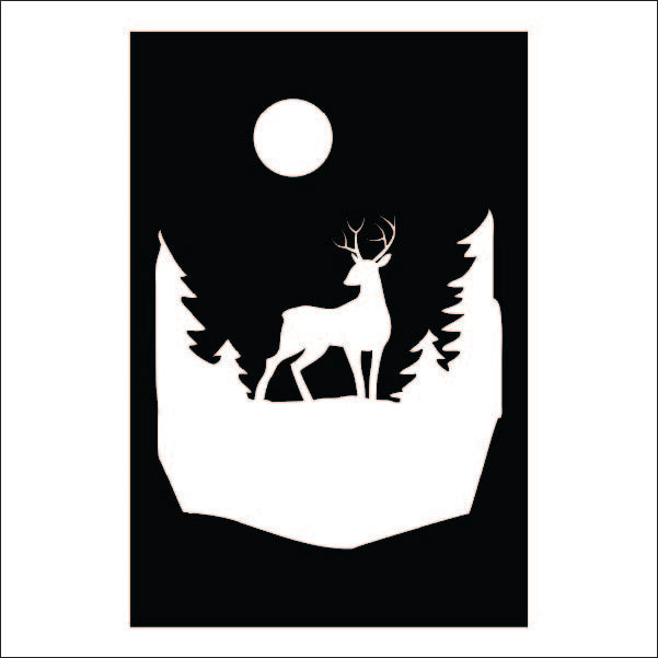 Load image into Gallery viewer, M108 Deer in the Woods - Metal Pole Banner
