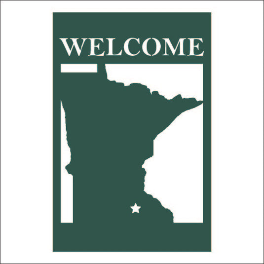 M104 Welcome to Our State - Metal Pole Banner