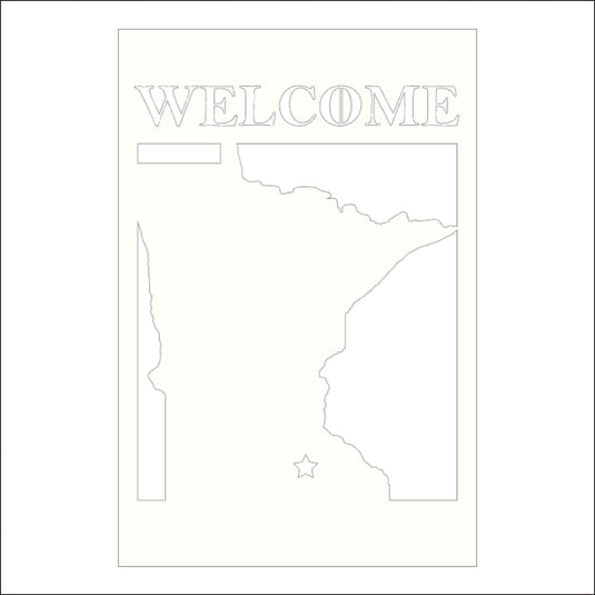 M104 Welcome to Our State - Metal Pole Banner