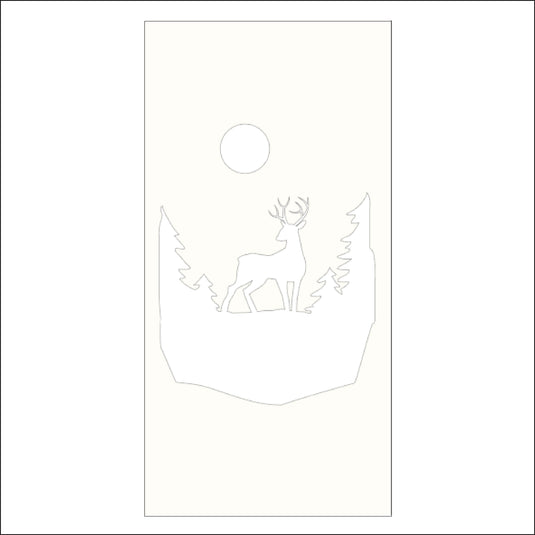 M108 Deer in the Woods - Metal Pole Banner