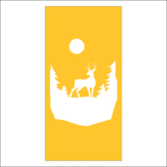 M108 Deer in the Woods - Metal Pole Banner