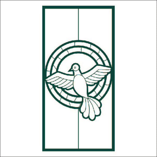 M106 Stained Glass Dove - Metal Pole Banner