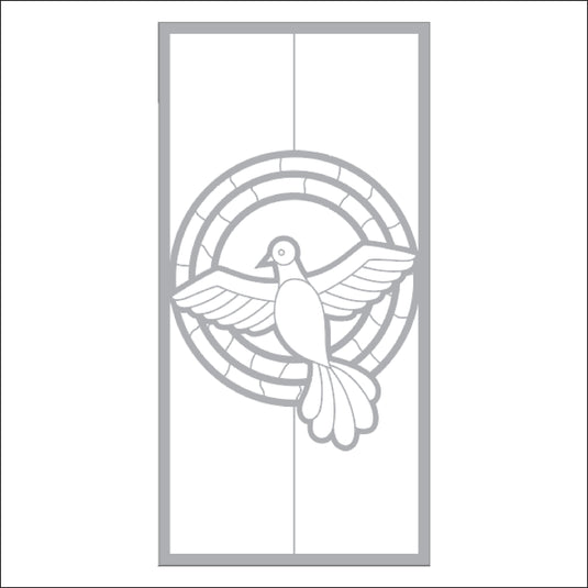 M106 Stained Glass Dove - Metal Pole Banner