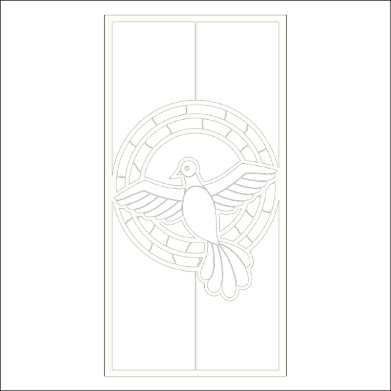 Load image into Gallery viewer, M106 Stained Glass Dove - Metal Pole Banner
