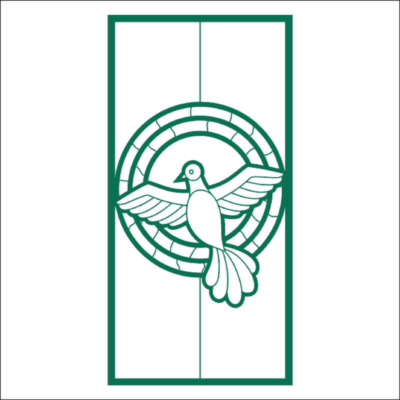 Load image into Gallery viewer, M106 Stained Glass Dove - Metal Pole Banner
