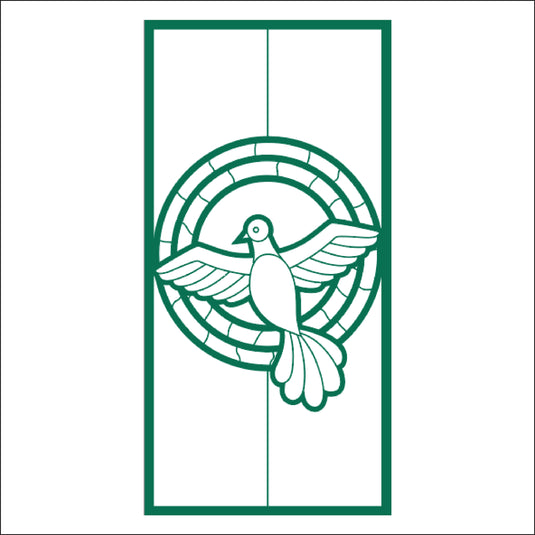 M106 Stained Glass Dove - Metal Pole Banner