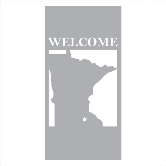 M104 Welcome to Our State - Metal Pole Banner