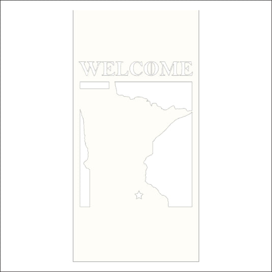 M104 Welcome to Our State - Metal Pole Banner