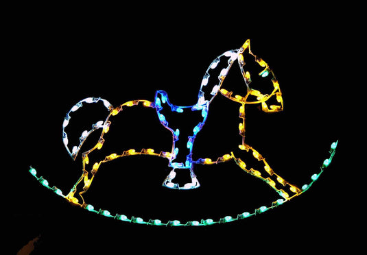 6' Rocking Horse Ground Mount Light Display